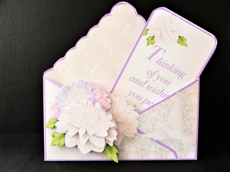 Sympathy Flowers - Stand-up Envelope Card Mini Kit by Valerie Spowart