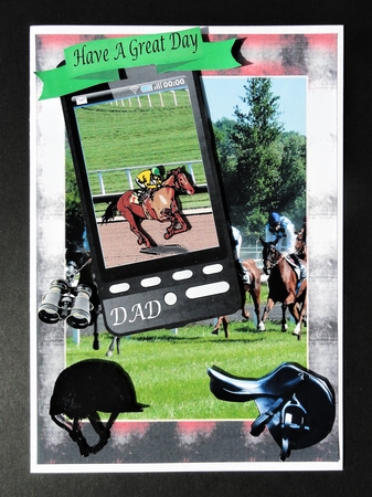Fathers Day Horse Racing Phone  by Valerie Spowart