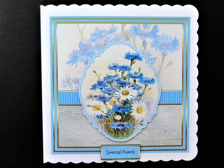 Daisy and cornflower by Valerie Spowart