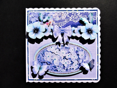 Vintage Shabby Purple card kit set 1478 by Valerie Spowart