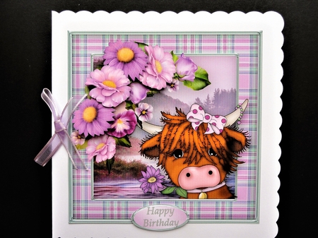 A Highland Greeting - Decoupage Card Mini Kit by Valerie Spowart