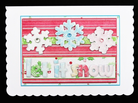 Let It Snow 3D Decoupage Card Toppers  by Valerie Spowart
