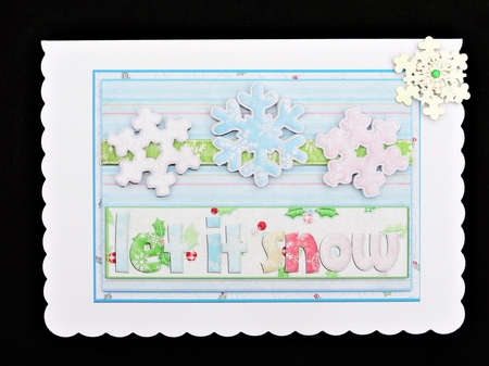 Let It Snow 3D Decoupage Card Toppers  by Valerie Spowart