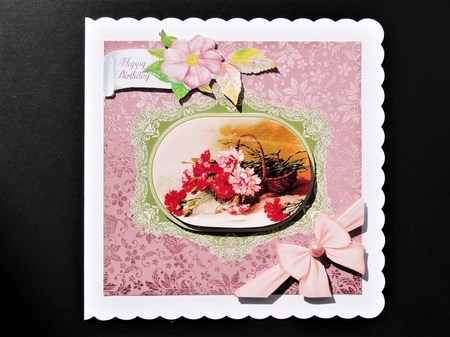 Basket of Carnations by Valerie Spowart