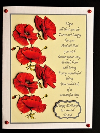 Poppies and verse by Valerie Spowart
