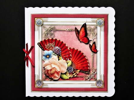 Butterflies & Fans Card Topper by Valerie Spowart