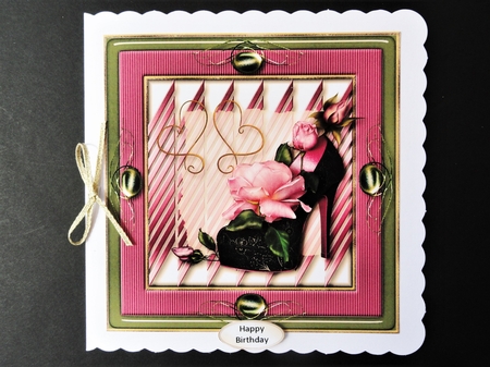 Shoe Full of Roses Card Topper 3 by Valerie Spowart