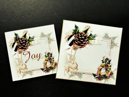 8x8 white Christmas joy to the world mini kit by Valerie Spowart
