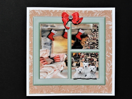 CHRISTMAS THERES NO PLACE LIKE HOME MULTI SENTIMENT WESTIES by Valerie Spowart