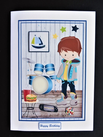 Young Boy Birthday Decoupage Topper 6 by Valerie Spowart