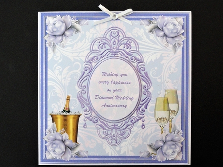 Diamond Anniversary Decoupage Topper  by Valerie Spowart