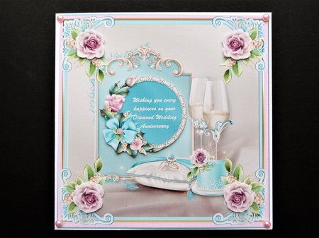 Diamond Anniversary Decoupage Topper 1 by Valerie Spowart