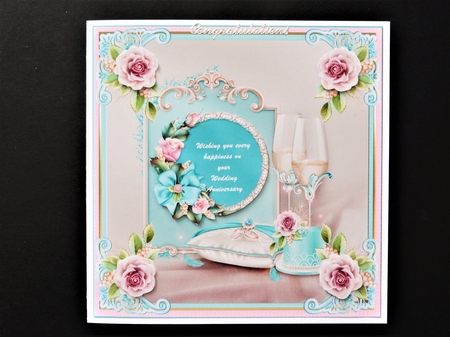 Wedding Anniversary Decoupage Topper 1 by Valerie Spowart