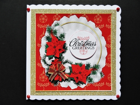 Pointsettia and Lace Christmas by Valerie Spowart