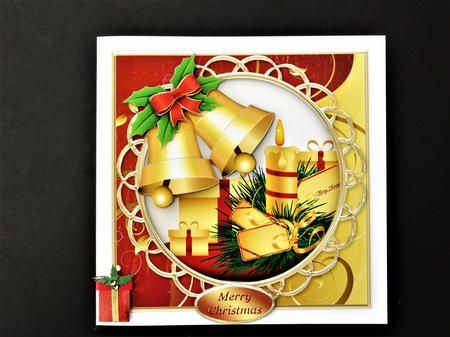 Golden Gifts - Decoupage Card Front by Valerie Spowart