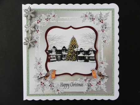 Christmas Holly Scene Mini Kit by Valerie Spowart