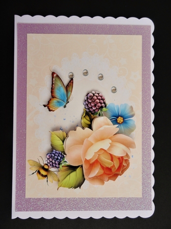 Peach Roses and Lace by Valerie Spowart
