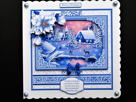 SILENT NIGHT Christmas 7.8 Quick Layer Card or Decoupage Kit by Valerie Spowart