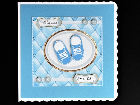 BLUE BIRTHDAY SHOES by Valerie Spowart