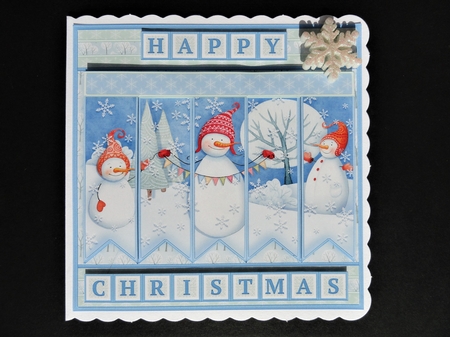 3 SMILEY SNOWMEN Christmas Easy Cut Word Strips or Alphabet Tiles Word Kit by Valerie Spowart