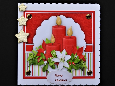Candles and Christmas Roses by Valerie Spowart