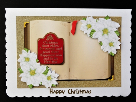 Christmas Floral White Decoupage 8 by Valerie Spowart