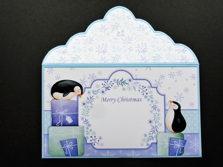 Christmas Money Wallet Gift Voucher Envelope PENGUIN PARTY by Valerie Spowart