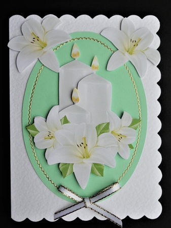 Lillies and Candles Decoupage 2 by Valerie Spowart