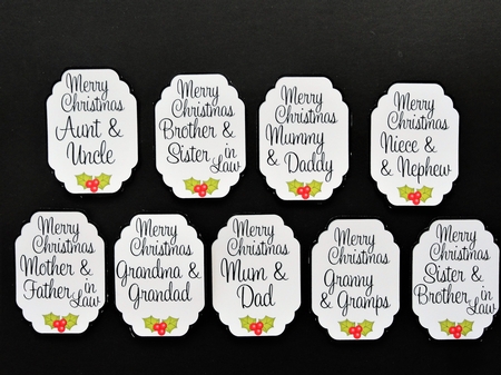3D Christmas Greetings Sentiment Sheet by Valerie Spowart