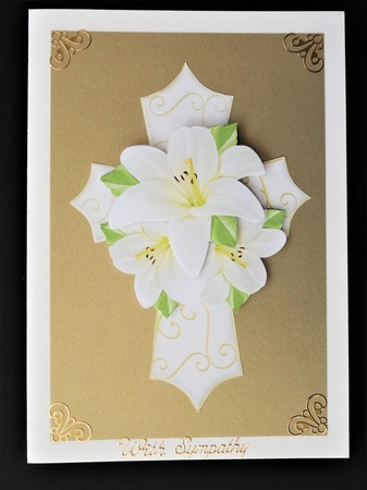 Filigree Cross and Lillies by Valerie Spowart