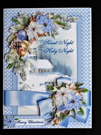 Silent night ribbon wrap mini kit by Valerie Spowart