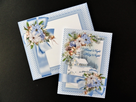 Silent night ribbon wrap mini kit by Valerie Spowart