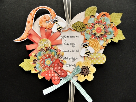 Inspirational Words #3 Hanging Hearts Trio. by Valerie Spowart