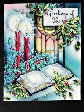 Layered Christmas - Book and Window by Valerie Spowart