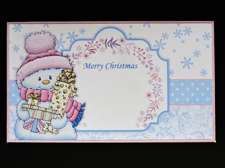 Christmas Money Wallet Gift Voucher Envelope FROSTY SNOWMAN by Valerie Spowart