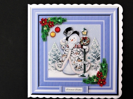 Cute Snowman Topper Plus Gift Tag by Valerie Spowart