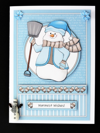 Happy little snowman topper by Valerie Spowart