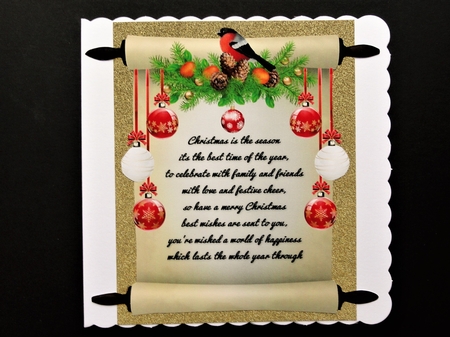 Christmas Time Greeting Scrolls by Valerie Spowart