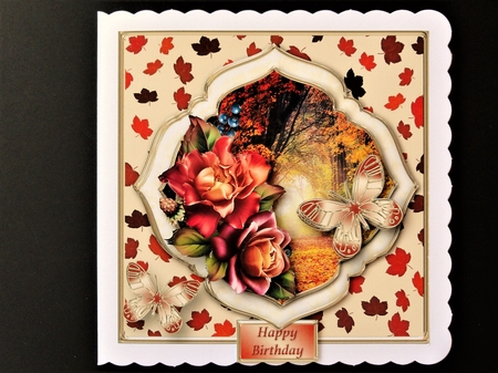 Autumn Roses Stacked Layers Card Mini Kit by Valerie Spowart