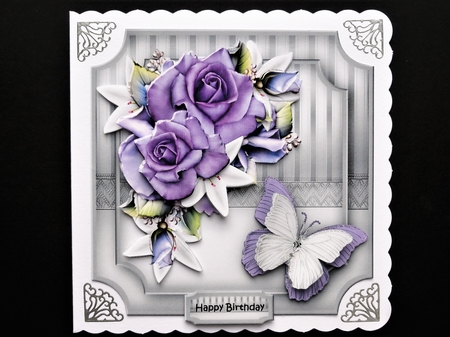 Beautiful Roses & Butterfly Mini Kit by Valerie Spowart