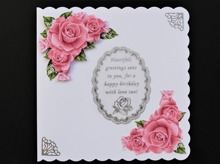 CU Pink Roses Corner Vignette by Valerie Spowart