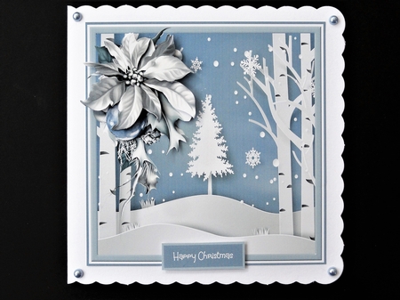 The fir tree and poinsettia by Valerie Spowart