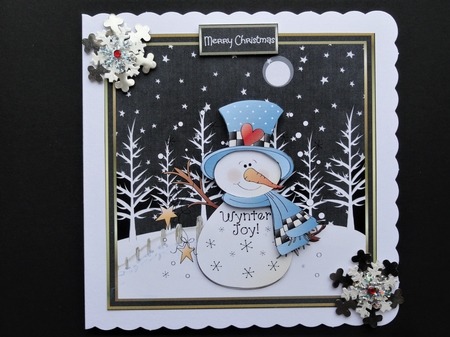 Snowman winter joy by Valerie Spowart
