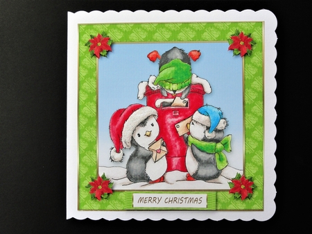 Penguins mailing letters to Santa by Valerie Spowart