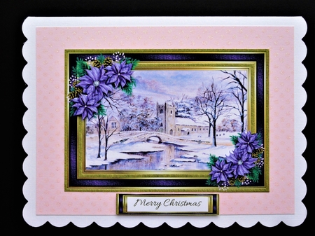 Lovely Watercolor Church In The Snow Topper by Valerie Spowart