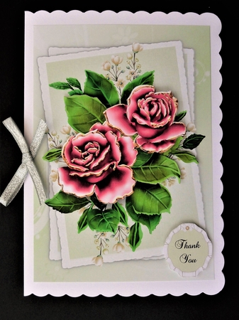 Lovely Pink Roses Topper by Valerie Spowart