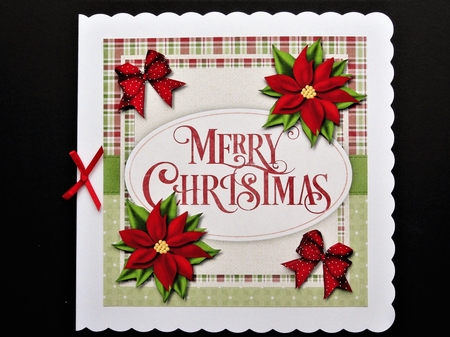 Christmas  Bows  & Poinsettias by Valerie Spowart