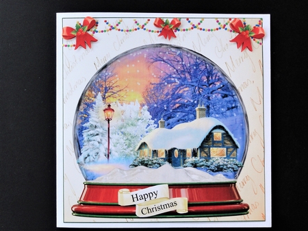 CHRISTMAS COTTAGE GLOBE 1 by Valerie Spowart