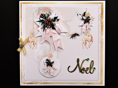  Elegant Pink Christmas Quick card  by Valerie Spowart