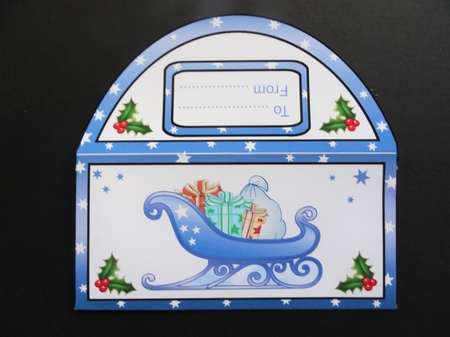 Money wallet blue sleigh by Valerie Spowart